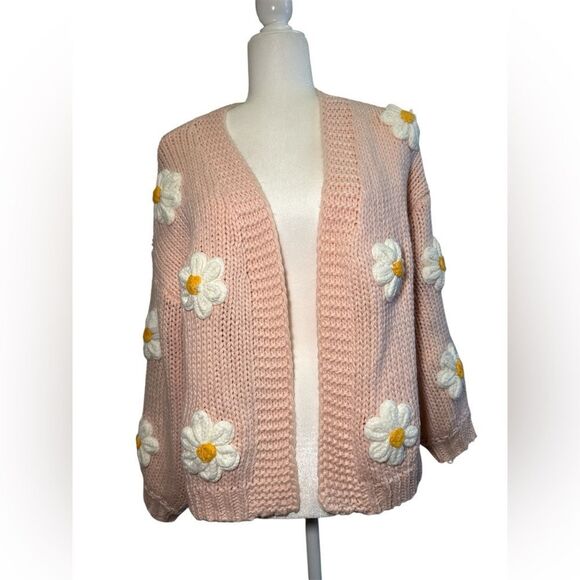 Altar'd State Daisies 3D Floral Cardigan - Picture 2 of 5